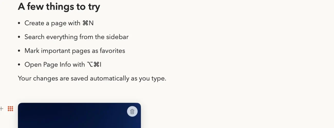 Locus blocks: a checklist and formatted text in the editor.